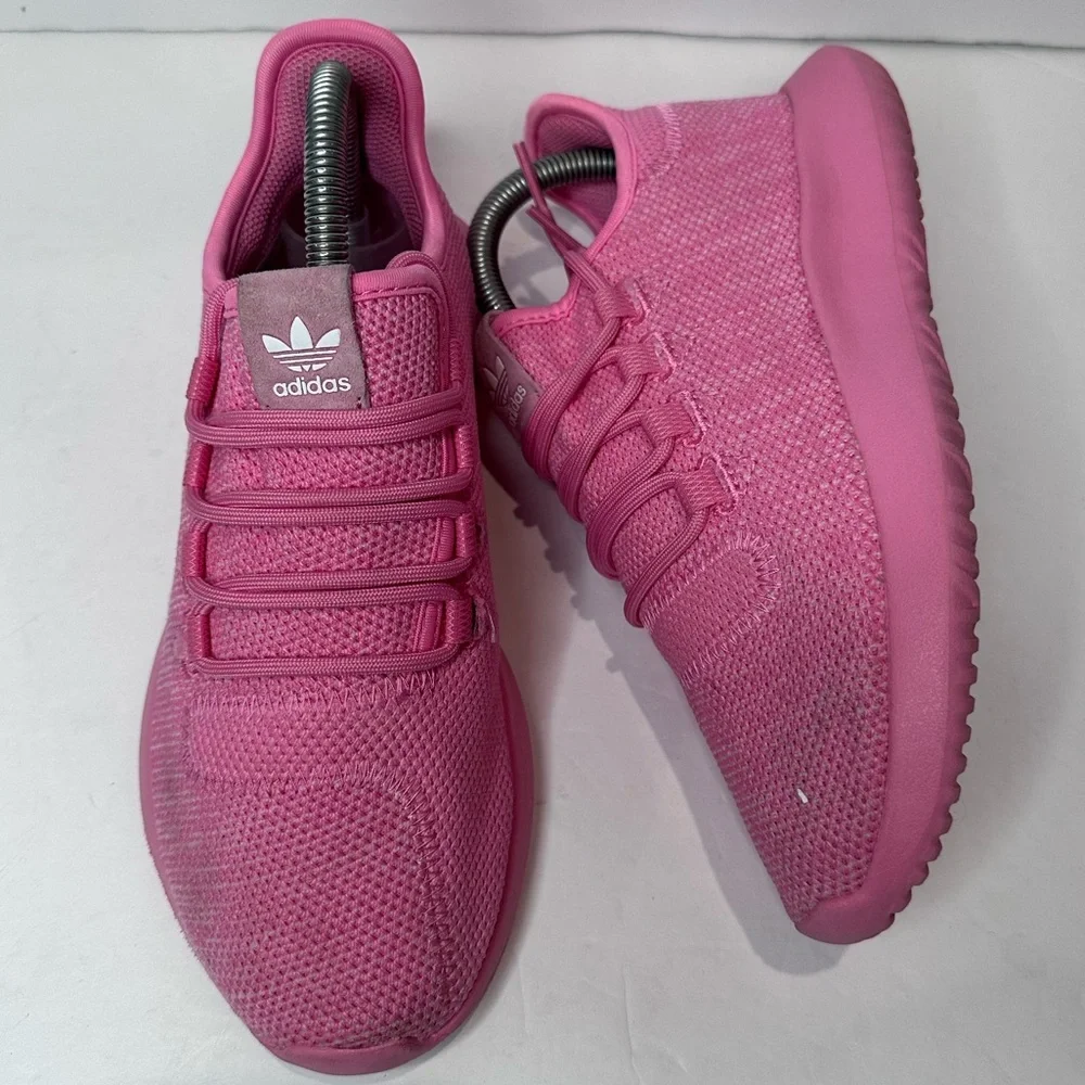 Kids Adidas Pink Sneakers Knit Mesh Sock-Like Design